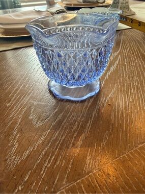 Vintage Pressed Glass in Light Blue